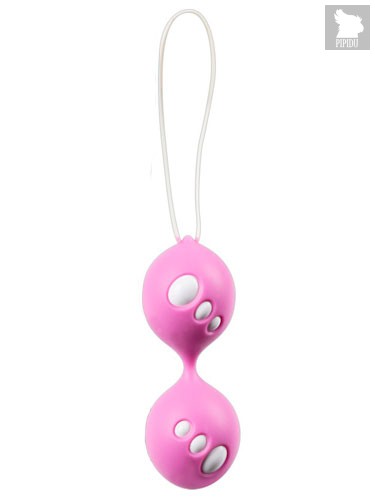 Розовые вагинальные шарики Twin Balls, цвет розовый - ORION