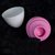 Бело-розовый стимулятор с язычком Tori, цвет белый/розовый - RestArt