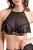 Эротический бралетт Karen с открытой грудью, цвет черный, M-L - Erolanta