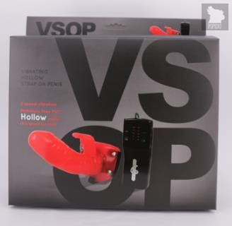 Страпон с вибрацией и клиторальным стимулятором VSOP - 17,5 см - Seven Creations