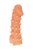 Телесная закрытая насадка с пупырышками Cock Sleeve 005 Size S - 13,8 см., цвет телесный - Kokos