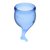 Набор синих менструальных чаш Feel secure Menstrual Cup, цвет синий - Satisfyer
