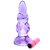 Фиолетовая анальная вибропробка - 9 см - Eroticon
