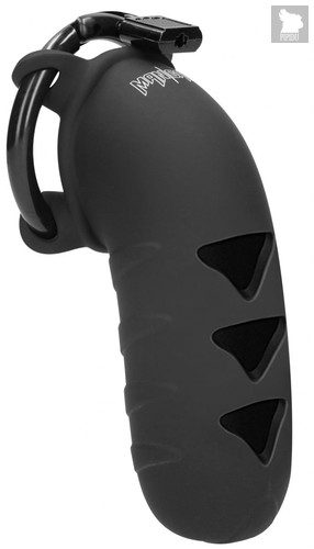 Черный мужской пояс верности Chastity Model 09, цвет черный - Shots Media