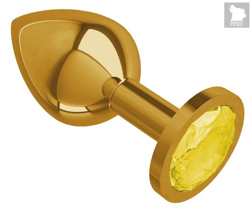 Золотистая средняя пробка с желтым кристаллом - 8,5 см, цвет желтый - МиФ