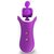 Фиолетовый оросимулятор Clitella со сменными насадками для вращения, цвет фиолетовый - FeelzToys