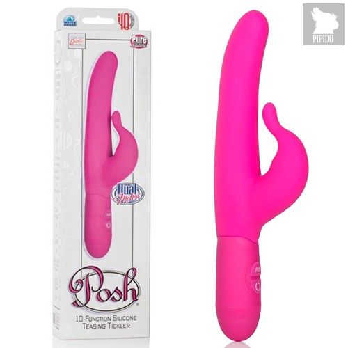 Вибратор Posh 10-Function Silicone Teasing Tickler, цвет розовый - California Exotic Novelties