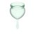 Набор зеленых менструальных чаш Feel good Menstrual Cup, цвет зеленый - Satisfyer