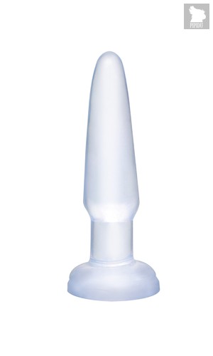 Анальная пробка Basix Rubber Works Beginner's Butt Plug, цвет прозрачный - Pipedream