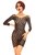 Эффектное короткое платье-сетка Ciao с длинными рукавами, цвет черный, S-M - Anais