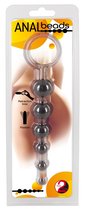 Анальная елочка с органичителем кольцом Anal Beads smoke by You2Toys, цвет серый - ORION