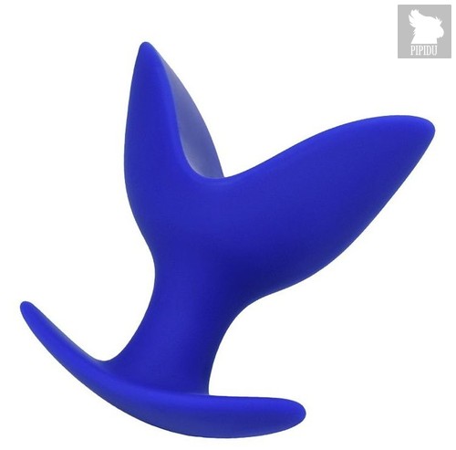 Синяя силиконовая расширяющая анальная втулка Bloom - 9,5 см, цвет синий - Toyfa