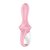 Розовый вибромассажер Air Pump Booty 5+ - 18,1 см., цвет розовый - Satisfyer