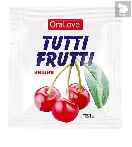 Пробник гель-смазки Tutti-frutti с вишнёвым вкусом - 4 г - Bioritm
