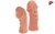 Насадка на фаллос, с пузыриками, венками и ребристостью, размер S, EXTREMESLEEVE ES.009-S, цвет телесный - Kokos