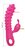 Вибромассажер SMON №1 розовый с ярко выраженными рельефными бугорками, цвет розовый - Kokos