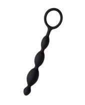 Анальная цепочка черного цвета A-toys - 19,5 см., цвет черный - Toyfa