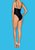 Слитный женский купальник Beverelle со шнуровкой, цвет черный, XL - Obsessive
