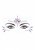 Эротический комплект с наклейкой на лицо Bra Set With Garters & Dazzling Sticker, цвет белый/розовый, S-L - Shots Media