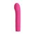 Розовый мини-вибратор Mick с ребрышками - 13 см., цвет розовый - Baile