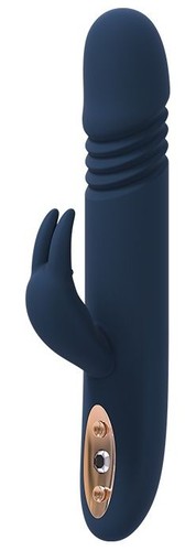 Синий вибромассажер-кролик ZEPHYROS - 23 см., цвет синий - Dream toys