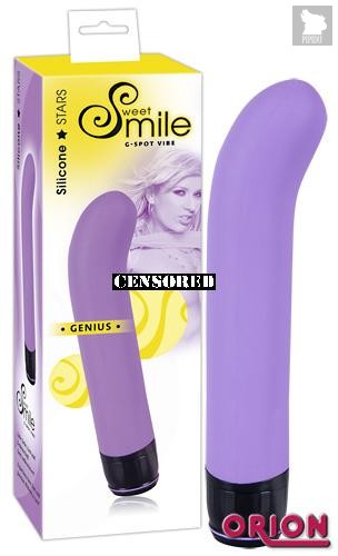 Фиолетовый вибратор G-точки Smile Genius - 20 см - ORION