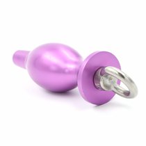 Сиреневая металлическая пробка с кольцом - 16 см, цвет фиолетовый - 4sexdreaM