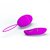 Лиловое гладкое виброяйцо с пультом ДУ Joanne, цвет фиолетовый - Baile