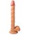 Длинный фаллоимитатор с присоской - 28 см, цвет телесный - Toyfa