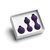 Набор из 3 фиолетовых вагинальных шариков Kegel Training Set, цвет фиолетовый - So divine