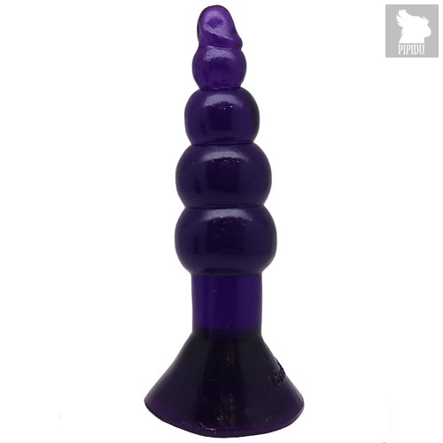 Фиолетовая гелевая анальная ёлочка - 17 см, цвет фиолетовый - Eroticon
