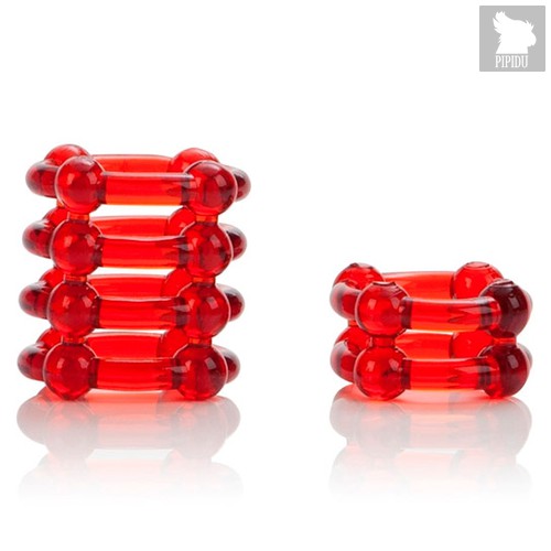 Набор колец COLT - Enhancer Rings, цвет красный - California Exotic Novelties