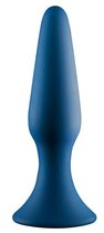 Синяя анальная пробка METAL BALL BUTT PLUG - 15 см., цвет синий - Dream toys