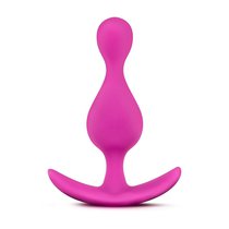 Розовая фигурная анальная пробка Luxe Explore - 11,4 см, цвет розовый - Blush Novelties