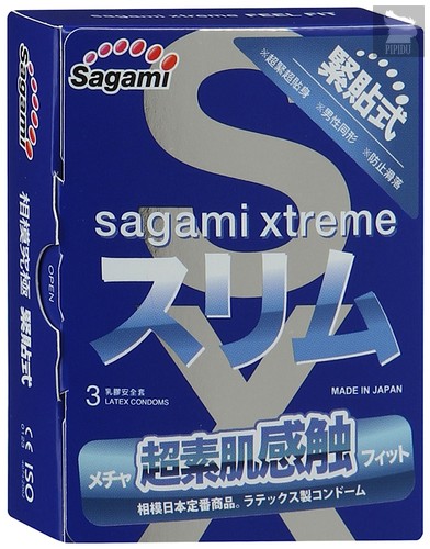 SAGAMI Xtreme Feel Fit 3шт. Презервативы супер облегающие. латекс 0,06 мм - Sagami