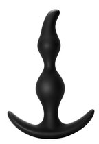 Чёрная анальная пробка Bent Anal Plug Black - 13 см, цвет черный - Lola Toys