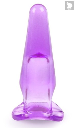 Фиолетовая анальная пробка - 8 см., цвет фиолетовый - Brazzers