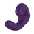 Фиолетовый страпон с вибрацией Sharevibe - 22 см, цвет фиолетовый - Fun factory