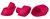Набор из 3 насадок увеличенного размера для вакуумного стимулятора Womanizer 2GO, цвет красный - Epi24