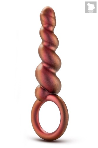 Коричневый анальный стимулятор Spiral Loop Copper Anal Plug - 13,3 см., цвет коричневый - Blush Novelties