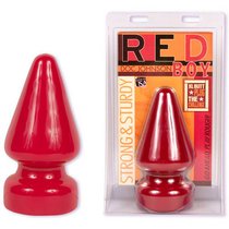 Огромная анальная пробка Red Boy The Challenge Butt Plug - 23 см, цвет красный - Doc Johnson