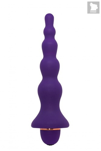Фиолетовая анальная ёлочка с вибрацией - 20 см, цвет фиолетовый - Lola Toys