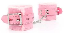 Розовые мягкие наручники на регулируемых ремешках, цвет розовый - Bioritm