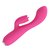 Розовый вибратор Doreen с клиторальным стимулятором - 19,8 см., цвет розовый - Baile