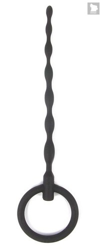 Тонкий уретральный стимулятор - 12 см., цвет черный - Bioritm