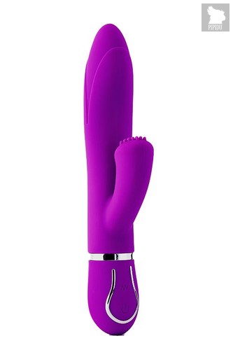 Фиолетовый вибратор-кролик TENDER TULIP с пупырышками - 22 см., цвет фиолетовый - Dream toys