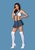 Пикантный костюм ученицы Studygirl, цвет белый/синий, L-XL - Obsessive