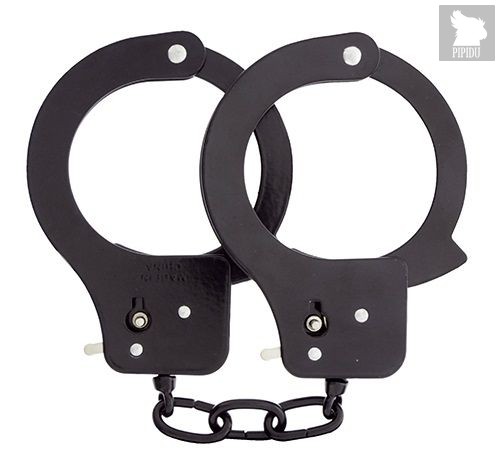 Чёрные наручники из листового металла BONDX METAL CUFFS BLACK, цвет черный - Dream toys