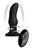 Черная вибропробка Model M Curved Rimming Plug with Remote - 15 см., цвет черный - XR Brands