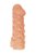 Телесная закрытая насадка с пучками шишечек Cock Sleeve 009 Size S - 13,8 см., цвет телесный - Kokos